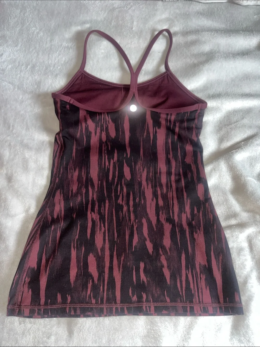 Women’s Lululemon Plum & Black Patterned Strappy Tank Top